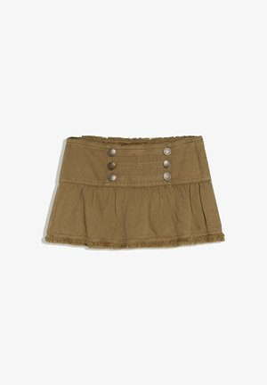Bershka, BUTTON-FRONT - MINI SKIRT - Jupe trapèze - khaki