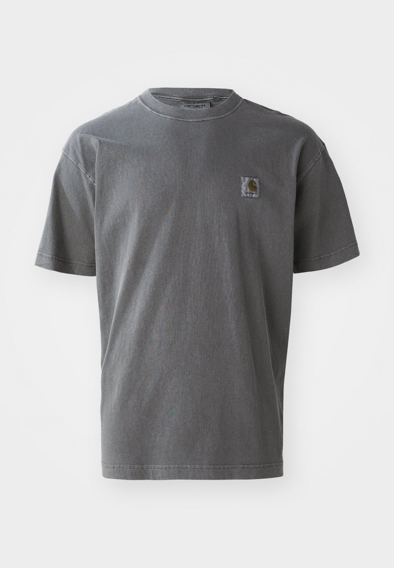 Carhartt WIP NELSON - Basic T-shirt - graphite garment dyed/dark grey ...