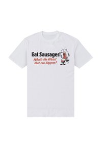 Henry Tiger FOOD DUKE SONS SAUSAGES - Camiseta estampada - white