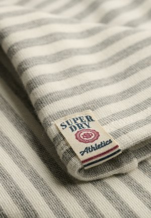 Superdry & Co, SUPERDRY ATHLETIC ESSENTIALS STRIPE JERSEY BANDEAU TOP.. - Top - grey marl stripe