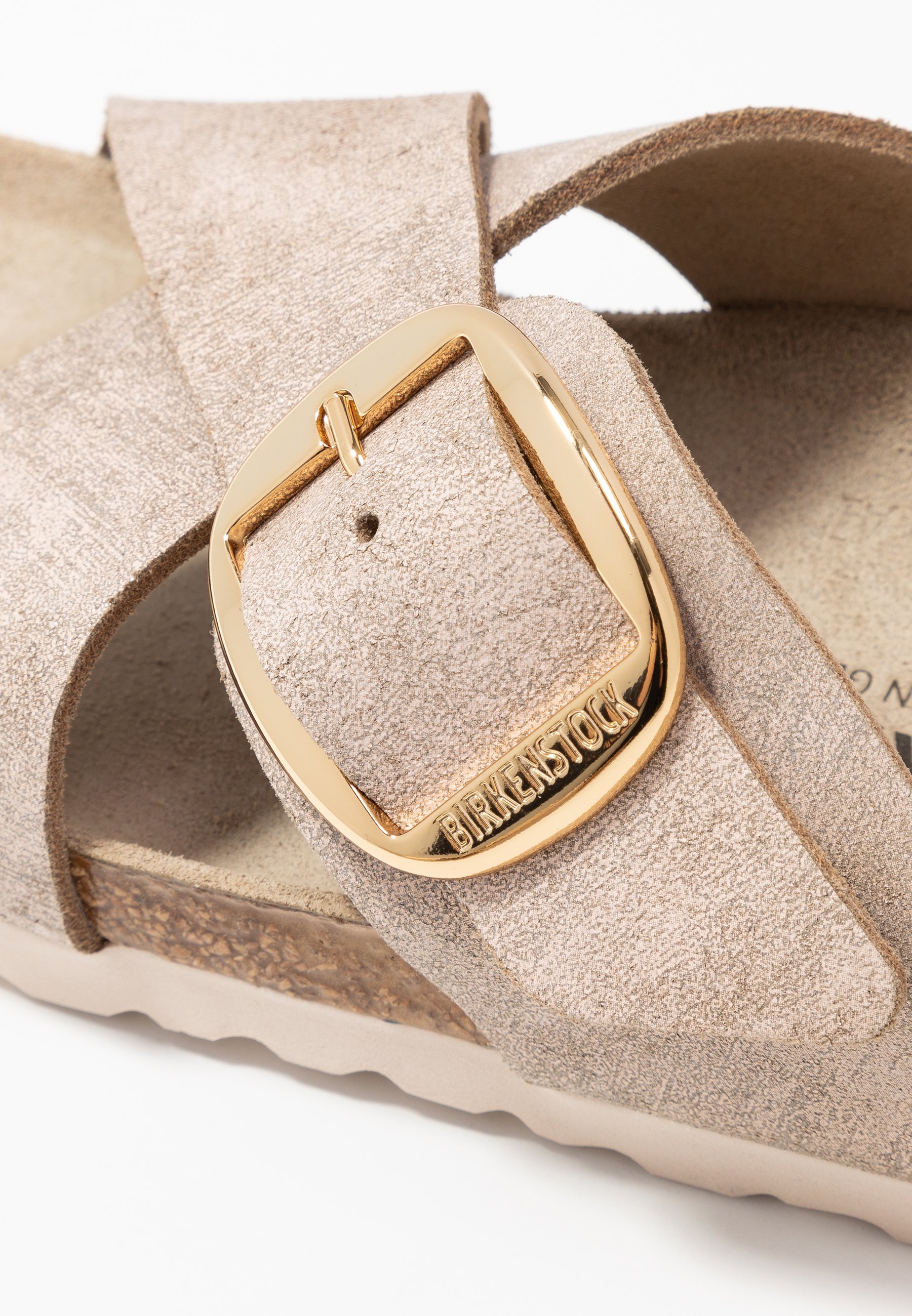birkenstock siena washed metallic rose gold