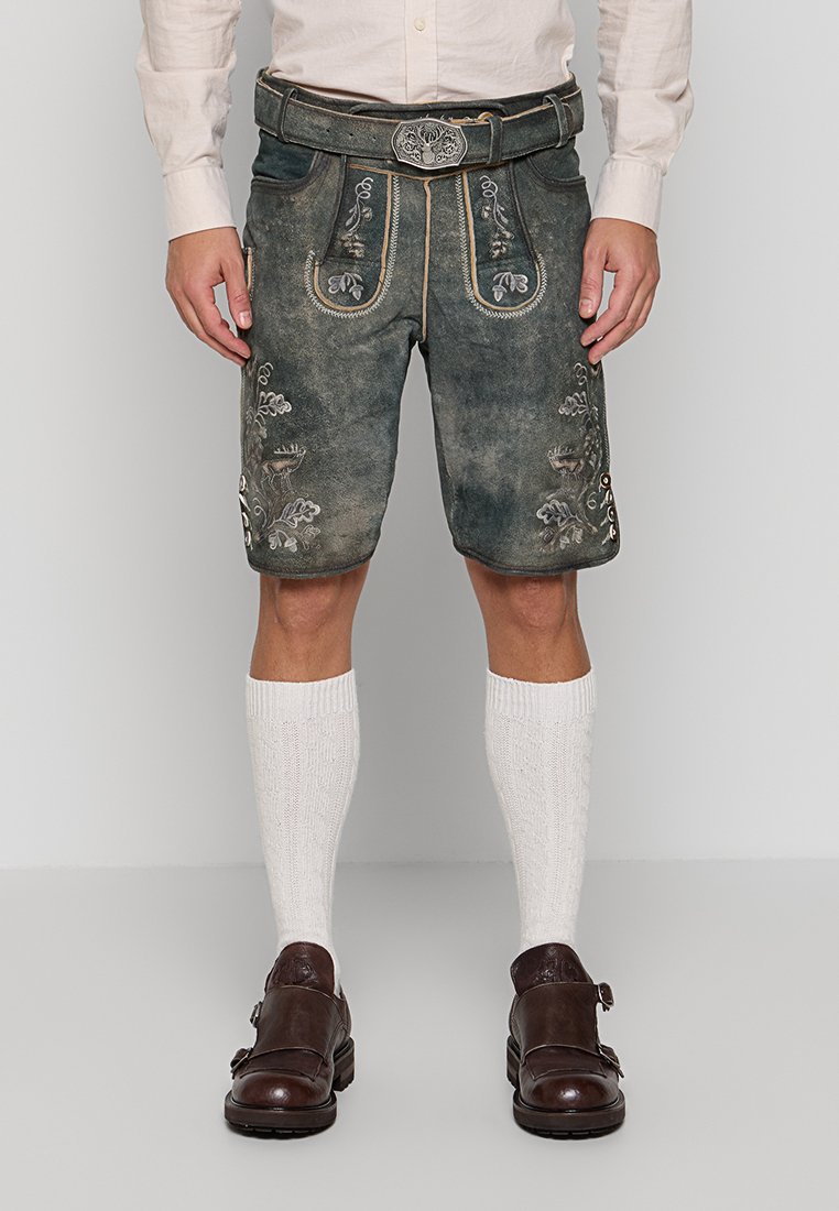 Stockerpoint Leren broek grijs