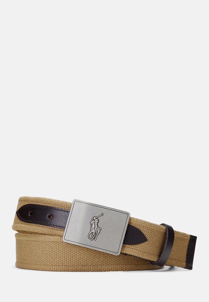 Polo Ralph Lauren PLAQUE BELT MEDIUM - Bælter - classic camel/camel ...