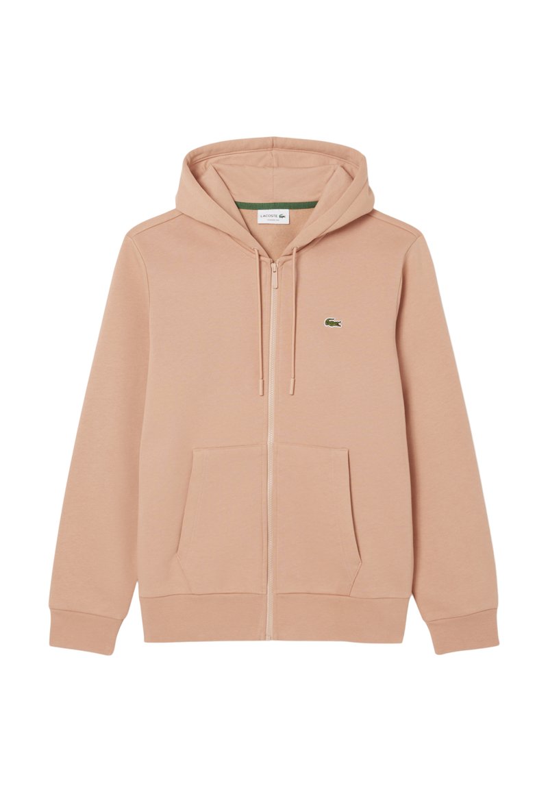 Lacoste Sweater met rits donkerroze