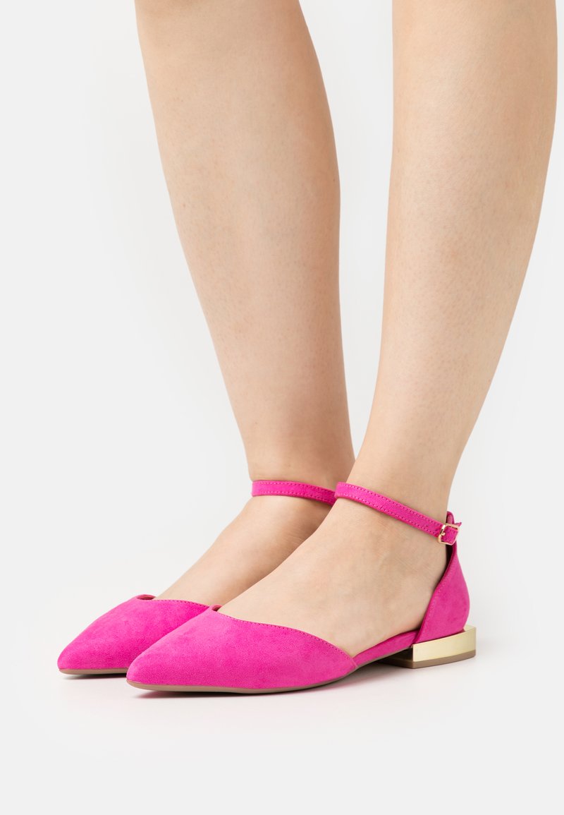 XTI Ankle strap ballet pumps fuchsia/pink Zalando.ie