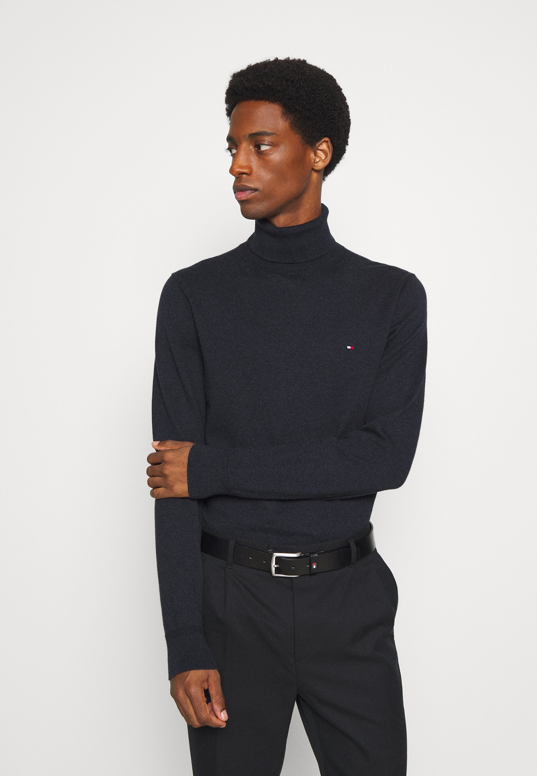 Tommy Hilfiger ROLL NECK - Maglione - black heather/nero - Zalando.it