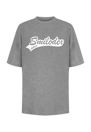 Smilodox UNISEX MACEY FRONT PRINT - T-shirt imprimé - anthrazit melange