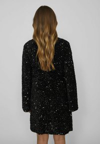 VILA KURZ PAILLETTEN - Kokteiļkleita/ballīšu kleita - black