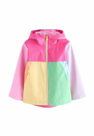 Krátky kabát - pastel colourblock