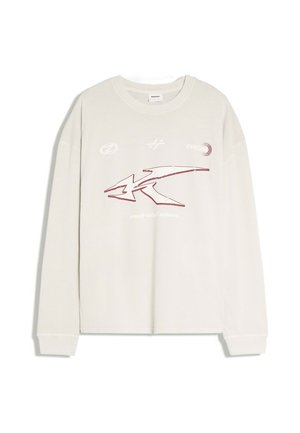 Bershka, LONG SLEEVE FADED - PRINT T-SHIRT - T-shirt à manches longues - beige