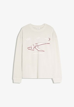 Bershka, LONG SLEEVE FADED - PRINT T-SHIRT - T-shirt à manches longues - beige
