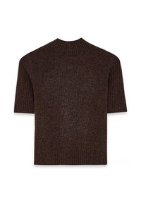 SHORT SLEEVE NECK  - Pamata T-krekls - dark brown