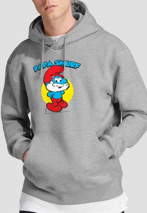 SMURFS PAPA SMURF - Hoodie - mottled grey