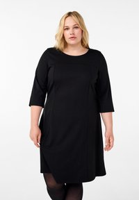 Zizzi MIT 3/4-ÄRMELN - Denné šaty - black