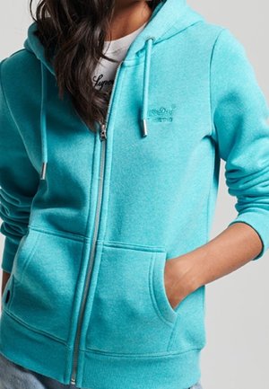 Sweater met rits - light blue