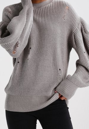 Strickpullover - silver-coloured