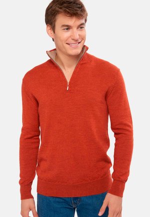 VIHARI - Strickpullover - pumpkin   natural brown