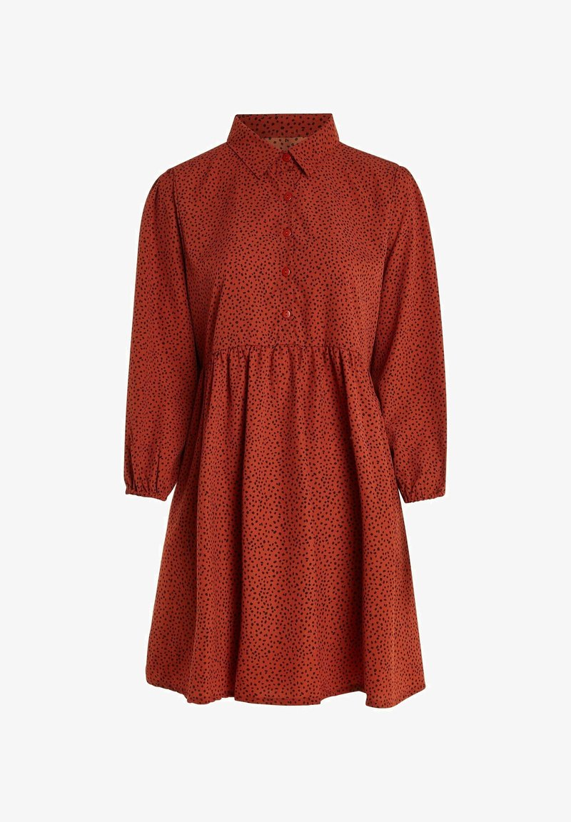 burnt orange denim dress Rust Denim Dress
