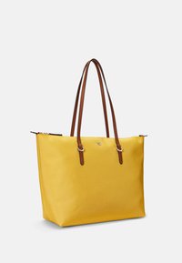 Lauren Ralph Lauren NYLON MEDIUM KEATON TOTE BAG - Pirkinių krepšys - bright golden sun/tan