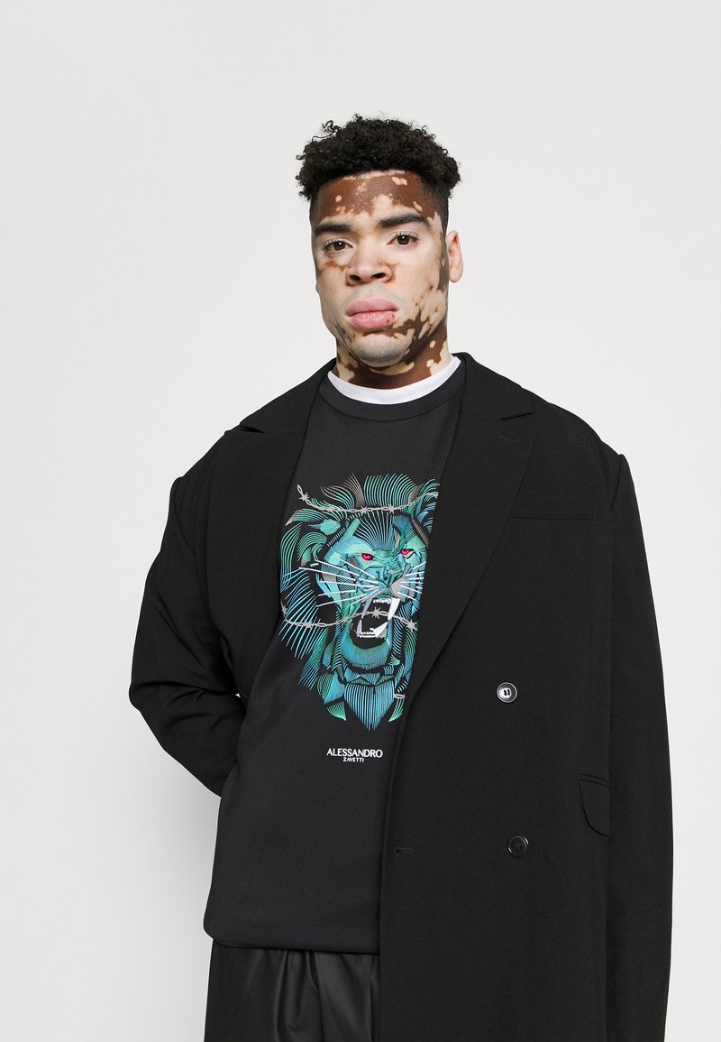 Alessandro Zavetti LION BARBED WIRE - Sweatshirt - black - Zalando.co.uk
