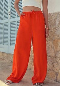 Next TIE WAIST WIDE LEG TALL - Nadrágok - orange
