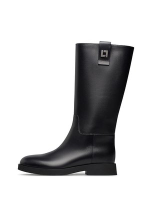 Stivali con plateau - black