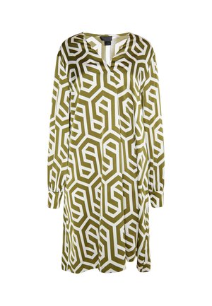 DreiMaster, DREIMASTER MIDIKLEID - Jurk - wollweiss oliv