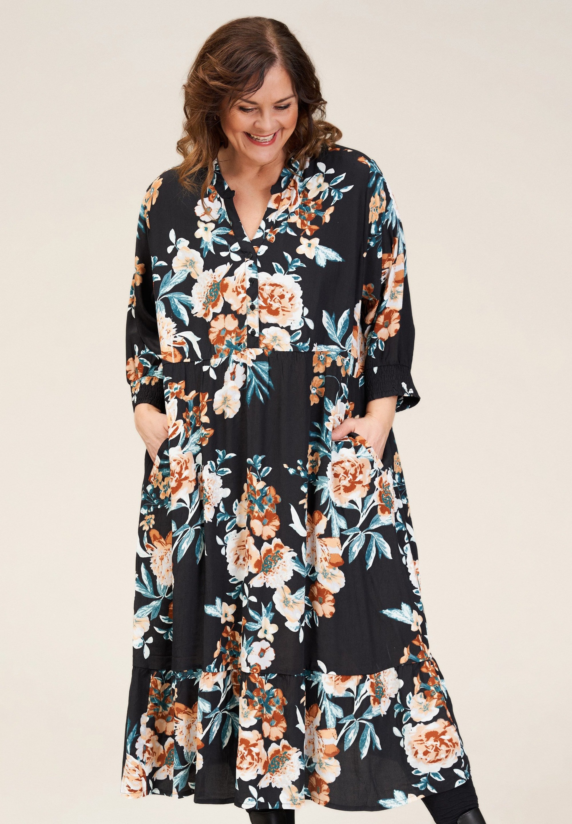 GOZZIP VICTORIA - Blusenkleid - black/schwarz - Zalando.de