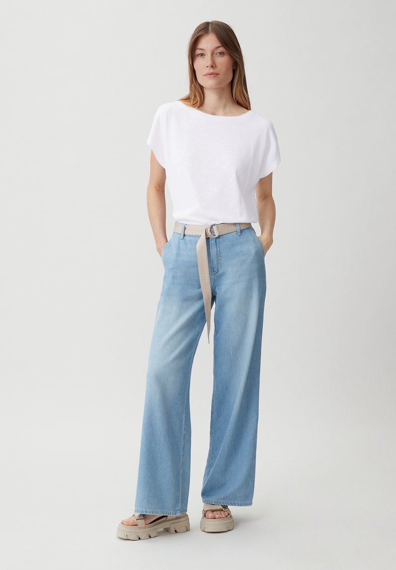 Comma T-Shirt Donna Blu Taglia 36 con Fiocco Casual (IT 40, EU 36