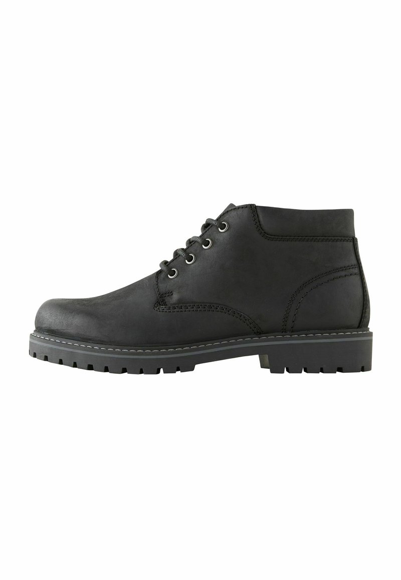 Next REGULAR FIT - RUGGED - Gležnjače s vezicama - black
