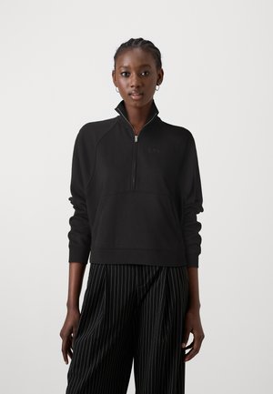 GAP LOGO QUARTER ZIP - Sweatshirt - true black