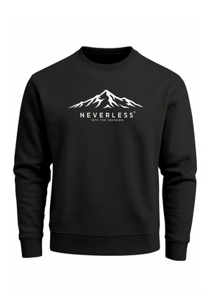 FRONTPRINT BERGE ADVENTURE  GRAFIK PRINT - Sweatshirt - schwarz
