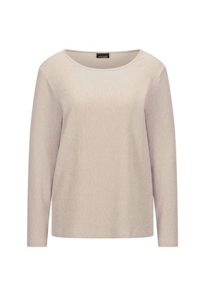 GOLDNER, SHIRT JERSEY-SHIRT IN KREPP-OPTIK - Langarmshirt - beige
