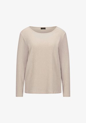 GOLDNER, SHIRT JERSEY-SHIRT IN KREPP-OPTIK - Langarmshirt - beige