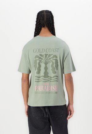 JJEAMES TEE CREW NECK - Print T-shirt - iceberg green