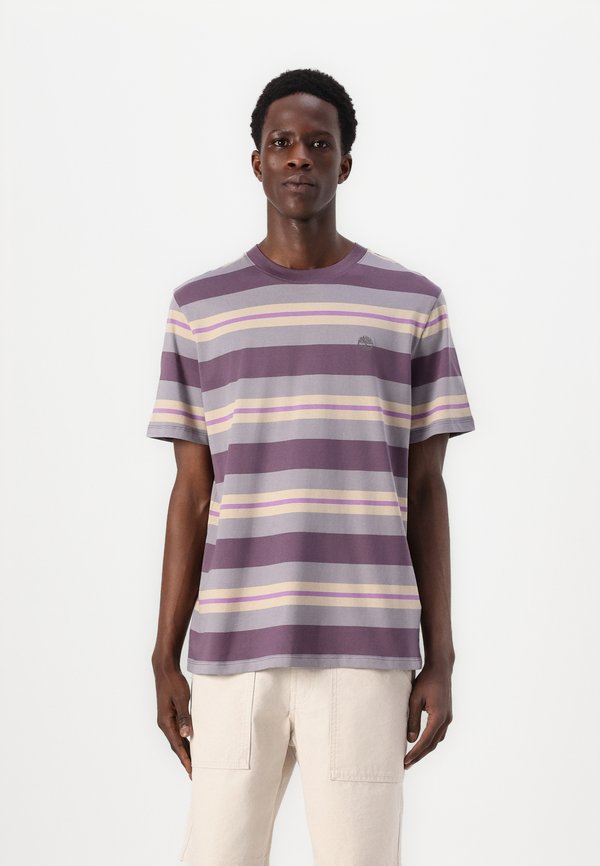STRIPED SHORT SLEEVE TEE - Print T-shirt - vintage violet
