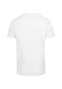 Witte T-shirt met korte mouwen, gemaakt van katoen, met een klassieke ronde hals en een zachte textuur. De achterkant is eenvoudig zonder enige patronen of prints.