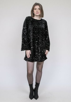 Dona x Lisa, ROBE COURTE À SEQUINS INAZOE - Robe de soirée - noir