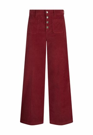 LIU JO FLARED VELVET - Broek - bordeaux
