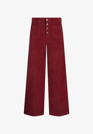LIU JO FLARED VELVET - Stoffhose - bordeaux