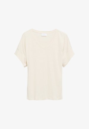 comma, T-SHIRT - T-Shirt basic - helles beige