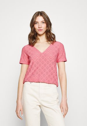 VITRESSY DETAIL V-NECK - T-shirt print - wild rose