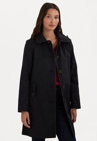 Lauren Ralph Lauren FAUX-LEATHER-TRIM HOODED COAT - Parkas - dark navy