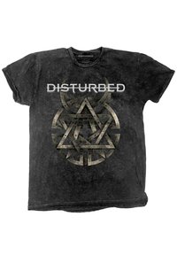 Paradiso Clothing DISTURBED RIVETED DIP DYE MINERAL WASH - Print T-shirt - grey