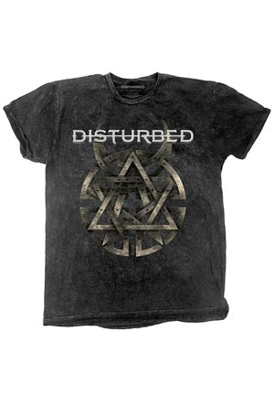 DISTURBED RIVETED DIP DYE MINERAL WASH - Print T-shirt - grey