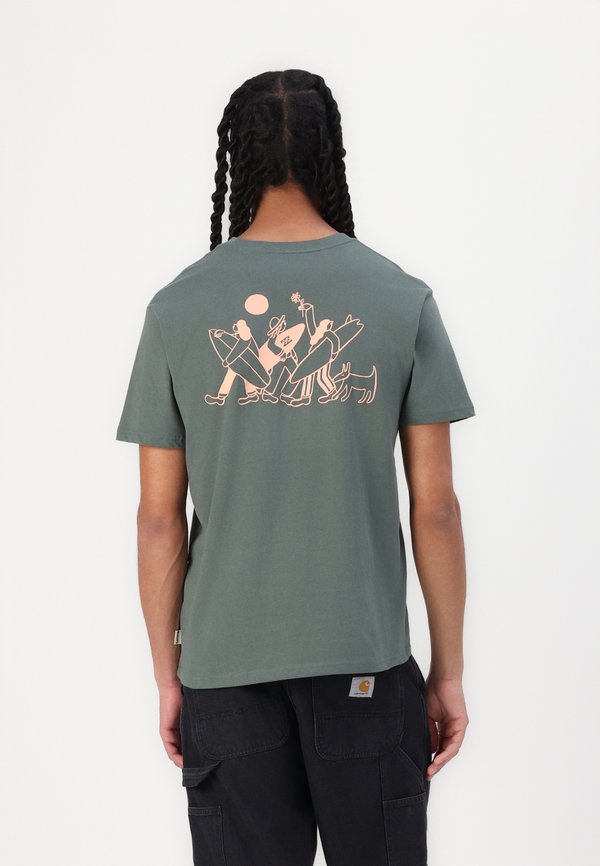 TOGETHER PREMIUM UNISEX - Print T-shirt - dark slate