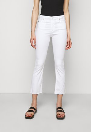 JODI CROP - Flared jeans - white