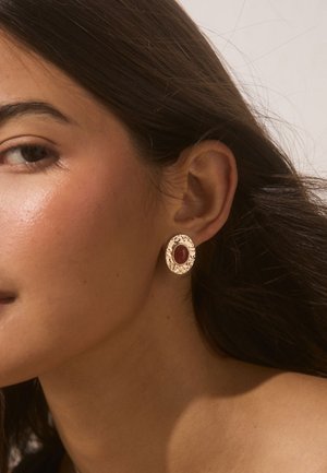 Next, Earrings - gold-coloured red