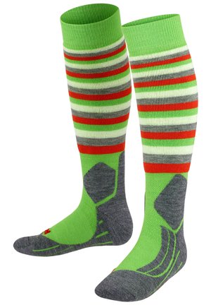 SK2 STRIPES KIDS SKIING MEDIUM-STRONG CUSHIONED ANTI-BLISTER FUNCTIONAL SPORTS SOCKS - Sokken - vivid green