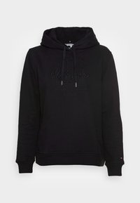 Tommy Hilfiger REGULAR SCRIPT HOODIE - Felpa - black